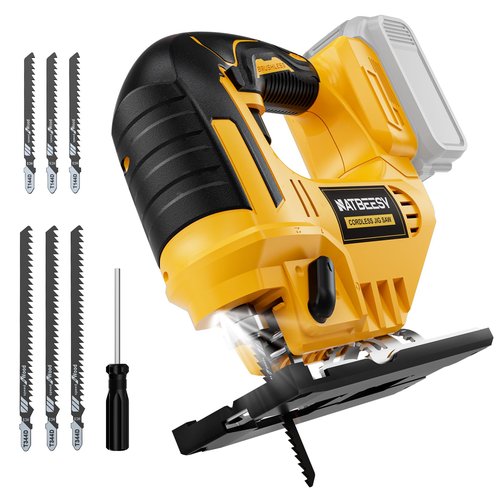 JigSaw for Dewalt 20v Max Battery, Cordless jig saw tool, LED Work Light,45° Beveled Cuts Variable Speed 2900RPM, 3 Orbital Action, with Jigsaw Blades for Straight/Curve/Circle Cutting (NOT Battery)