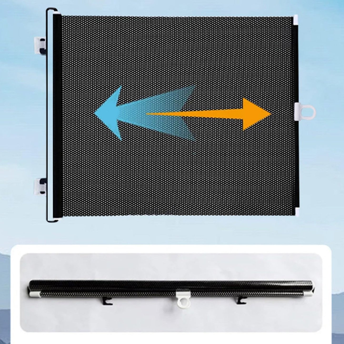 Retractable Pet Gate for Stairs, Mesh Dog Gates for Doorways, Safety Locking Gates for Indoor, Outdoor, Hallways, Doorways (Grey, 26.77x49.21in)