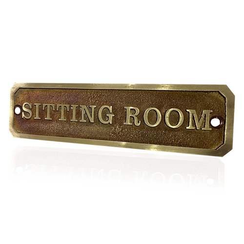 Personalized Brass Name Plate – Handmade Antique Bronze Sign with 3D Cast Letters| Custom Engraved Plaque| Easy to Install (15x6 cm)
