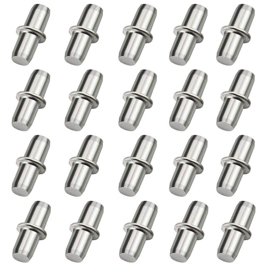 120 Pcs Shelf Pins 5mm Shelf Holder Support Pins Made from Nickel Plated Metal Material Shelf Pegs are Sturdy and Durable for Furniture Shelves Bracket.