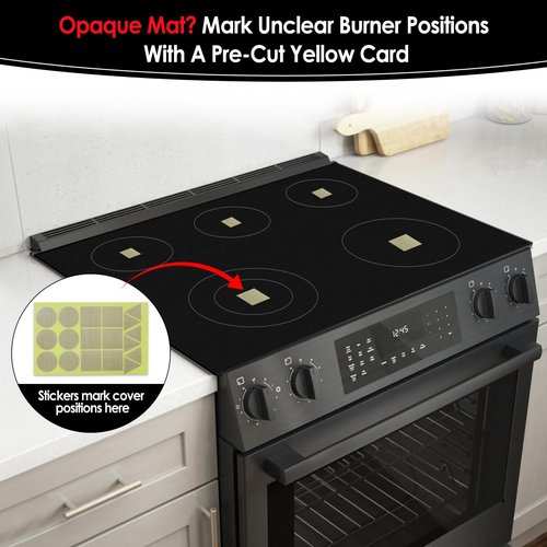 Extra Large Induction Cooktop Protector Cover Mat (Magnetic) 20.4" Wx30.7”L, Stove Top Cover for Electric Stove, Silicone Stove Mat for Glass Top Stove,Range Covers for Electric Stove