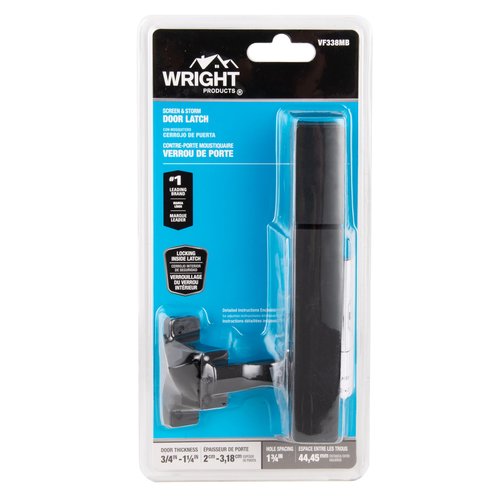 Wright Products - Free Hanging Screen and Storm Door Handle, Replacement Latch Handle for Screen and Storm Doors, No Lock-Out Technology, Easy Installation, Modern Design (Modern, Black)