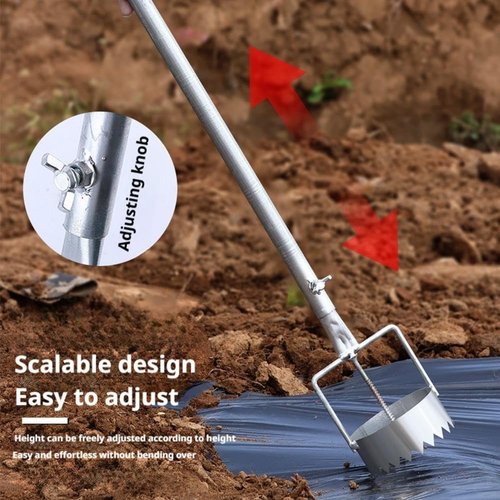 Bulb Planter Tool Long Handle Multipurpose Sod Remover with Serrated Base,Plugger Digging Holes for Greenhouse Garden Lawn Sod Cutter, Remover, and Plugger, Grass Planter