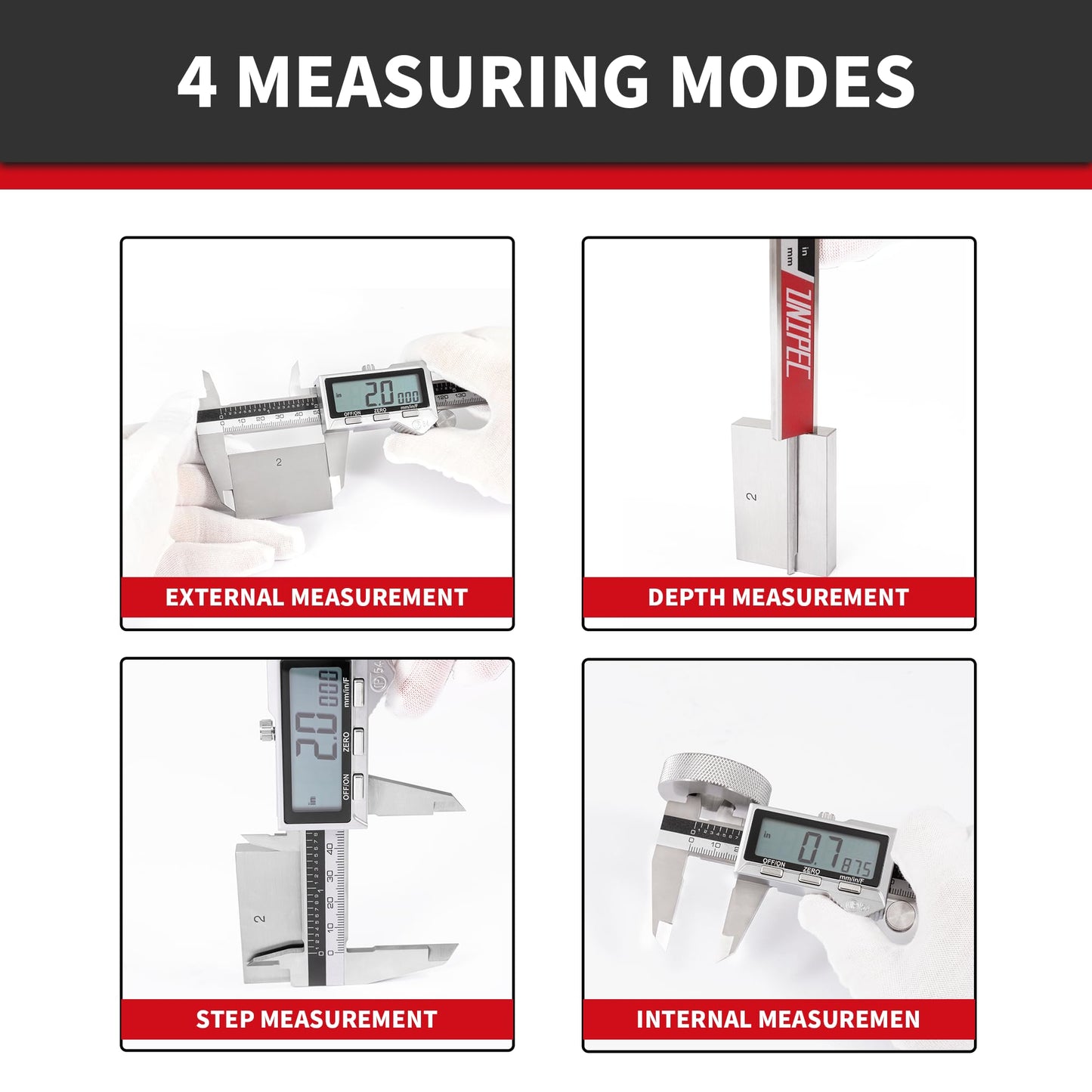 6 inch Stainless Steel Digital Caliper (IP54) & Stainless Steel Rule Set, Easy Switch from Inch/Metric/Fraction, Splash-Proof Protection with Large LCD Display – DIY/Household