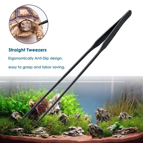 Aquarium Tweezers, Capetsma Stainless Steel Aquarium Plant Tools Long Aquascaping Tools Scissors Spatula Aquatic Plants Tool Set for Freshwater and Saltwater