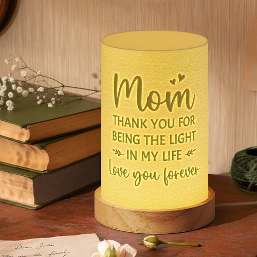 Afterprints Birthday Gifts for Mom 3D Printed Night Light, Mom Gifts from Daughter Son, Best Gift for Mother on Christmas, Thanksgiving, Table Lamp with Floral & Butterfly Design