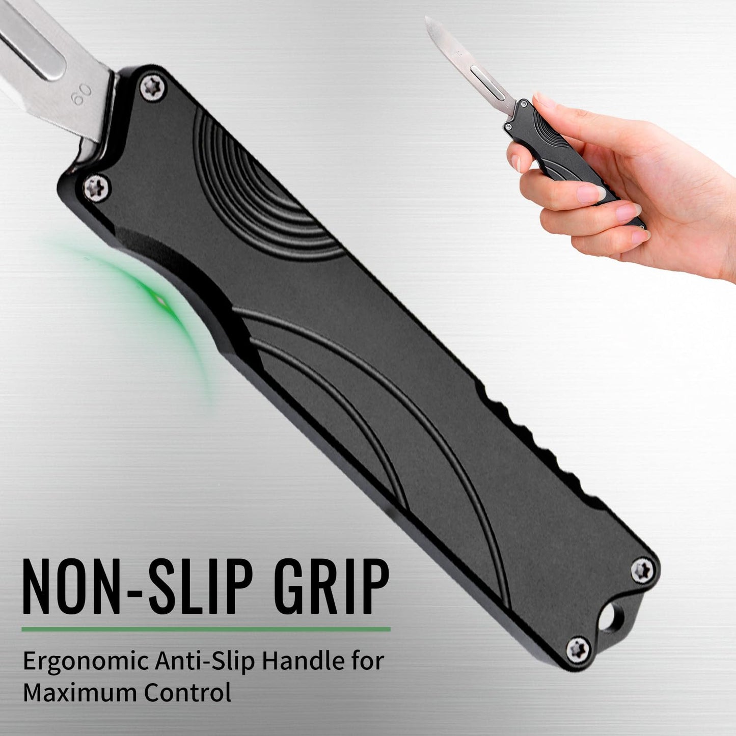TGZUO Aluminum Alloy Pocket Knife, Utility Knife with Clip EDC Scalpel Knife, Box Cutter for Outdoor Huting, Camping, Fishing, Hiking