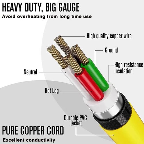 AMAKE NEMA L14-30P to 6-50R Generator Welding Machine Adapter Plug Power Cord,4 Plugs to 30 Amps RV Generator Adapter Cord,1FT 10AWG Heavy-Duty STW,for RV Generators