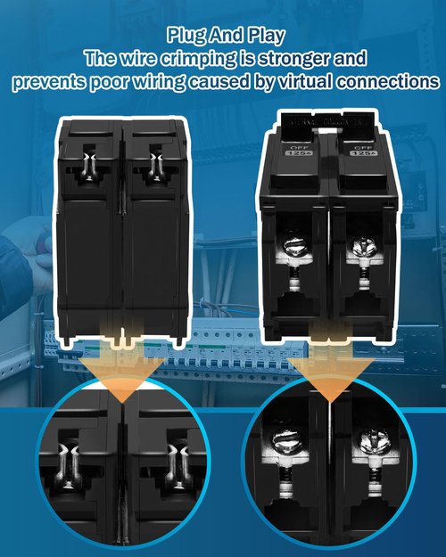 THQL21125 2-Pole 125-Amp Circuit Breaker, Repalce for GE 125 AMP Breaker Fit for GE Distribution Panel, Plug-in, 120/240V