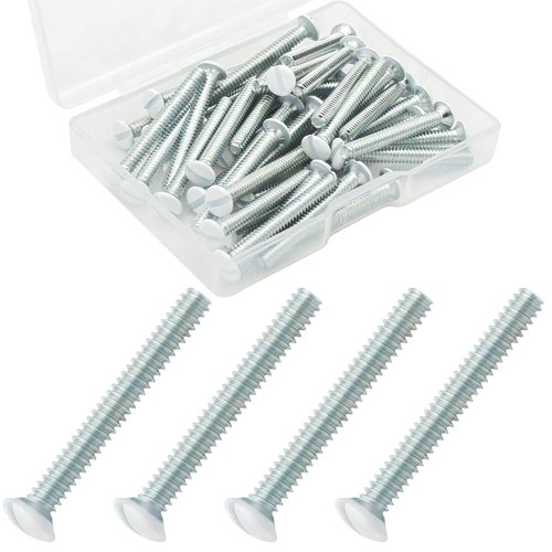 Taezn 40 Pieces Wall Plate Screws, 1.2 Inch Long Outlet Screws Perfect Replacement with Outlet Cover, Switch Plate and Light Plate Screws