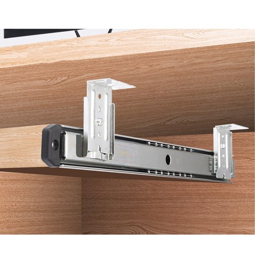 Ball Bearing Keyboard Slides Keyboard Drawer Slides Tray Accessories Quiet and No Noise, Very Sturdy and Easy to Install, Ball Bearing Slides(Black)