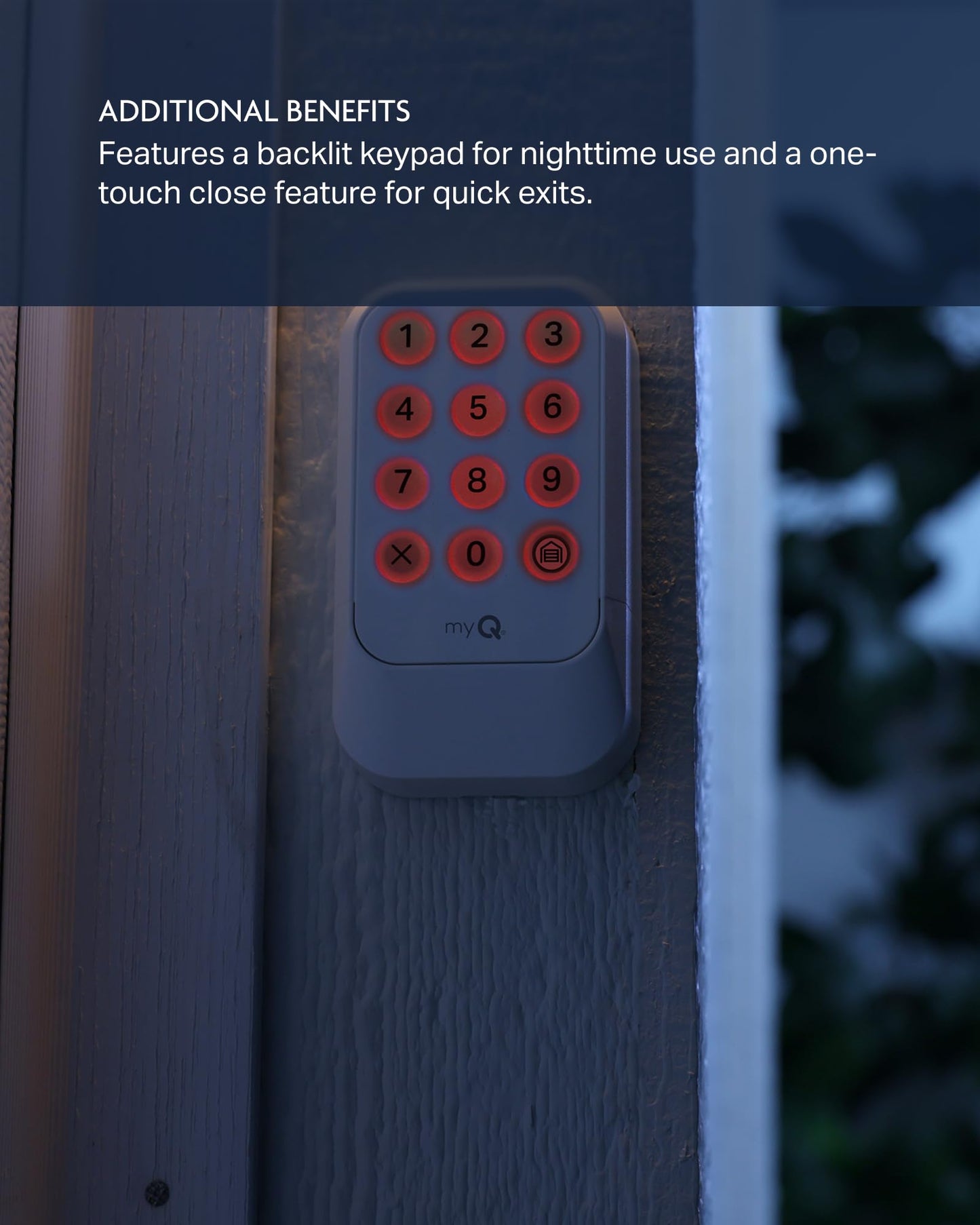 Chamberlain Genuine myQ Garage Door Opener Keypad – Wireless Exterior Keyless Entry, Secure Pin Access, Weather Resistant – Works with Chamberlain, LiftMaster & Craftsman Openers