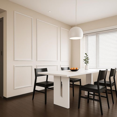 Wall Molding Kit Peel and Stick Ready-to-Assemble Wainscoting Panels Pre-Cut Wall Moulding Trim Self-Adhesive Wainscoting Panel Frame for Interior Home Decoration (56.3"x 23", 56.3"x 48", 3 Set)
