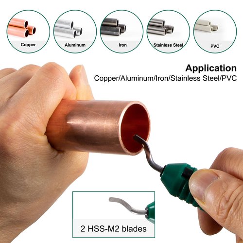 XUNTUI Copper Pipe Cutter Tool Set 3/16"-2" OD, Tube Cutter for Copper,Brass,Aluminum&Stainless Steel, HVAC Metal Plumbing Tubing cutter Tool with Deburring Tools&Extra Blades