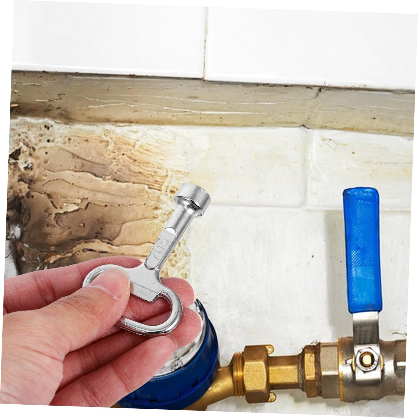 NUOBESTY 4Pcs Multi Purpose Faucet Wrench Tool Compact Metal Key for Water Valve Spigot and Bathroom Repairs Utility for and Installations