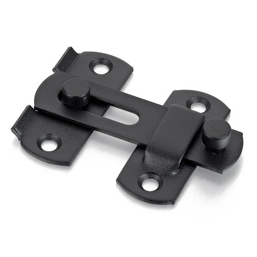 INIRET 2 Packs Barn Door Latches，2.75” x 2.02” Matte Black Stainless Steel barn gate flip Door Latch Bi-fold Door Lock,Sliding Door Antique Lock Gate Latches Wine Cabinet Closet Door Latches