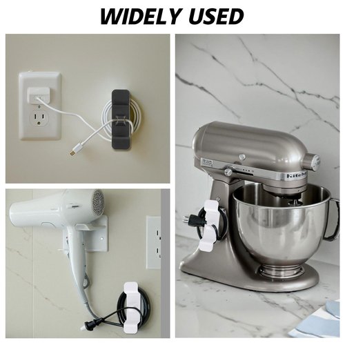 Cord Organizer for Appliances 6 Pcs Appliance Cord Wrap Cords Holder Stick on Keeper Wire Wrapper Power Line for Kitchen, Air Fryer, Coffee Maker, Blender, Pressure Cooker, Toaster