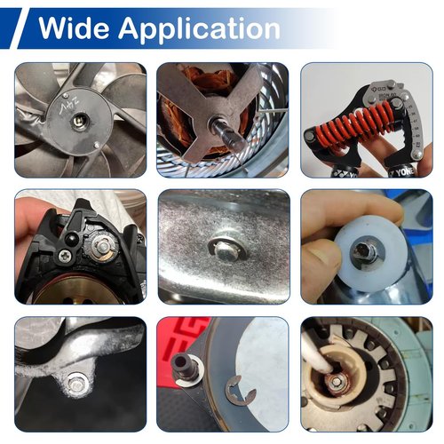 AXK 120/200 PCS/BOX 304 Stainless Steel Stainless Steel E Clip washer Assortment Kit Circlip retaining ring for shaft fastener M1.5~M10 (120)