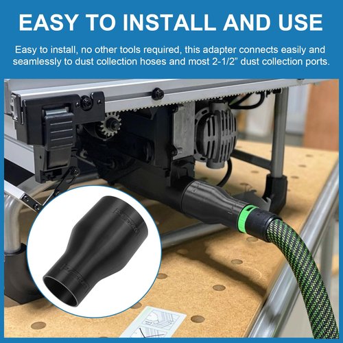 27mm Hose Adapter for 2-1/2" Dust Collection Ports Replacement for Festool Vacuum Hose Adapter - Compatible with Festool D27/32 (27mm) and Bosch VAC005 Hoses