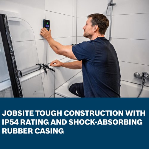 BOSCH GMS120-27 Wall Scanner and Stud Finder, Detects Wood, Metal, and Live Wires Behind Your Wall - Includes 2 AA Batteries and Pouch