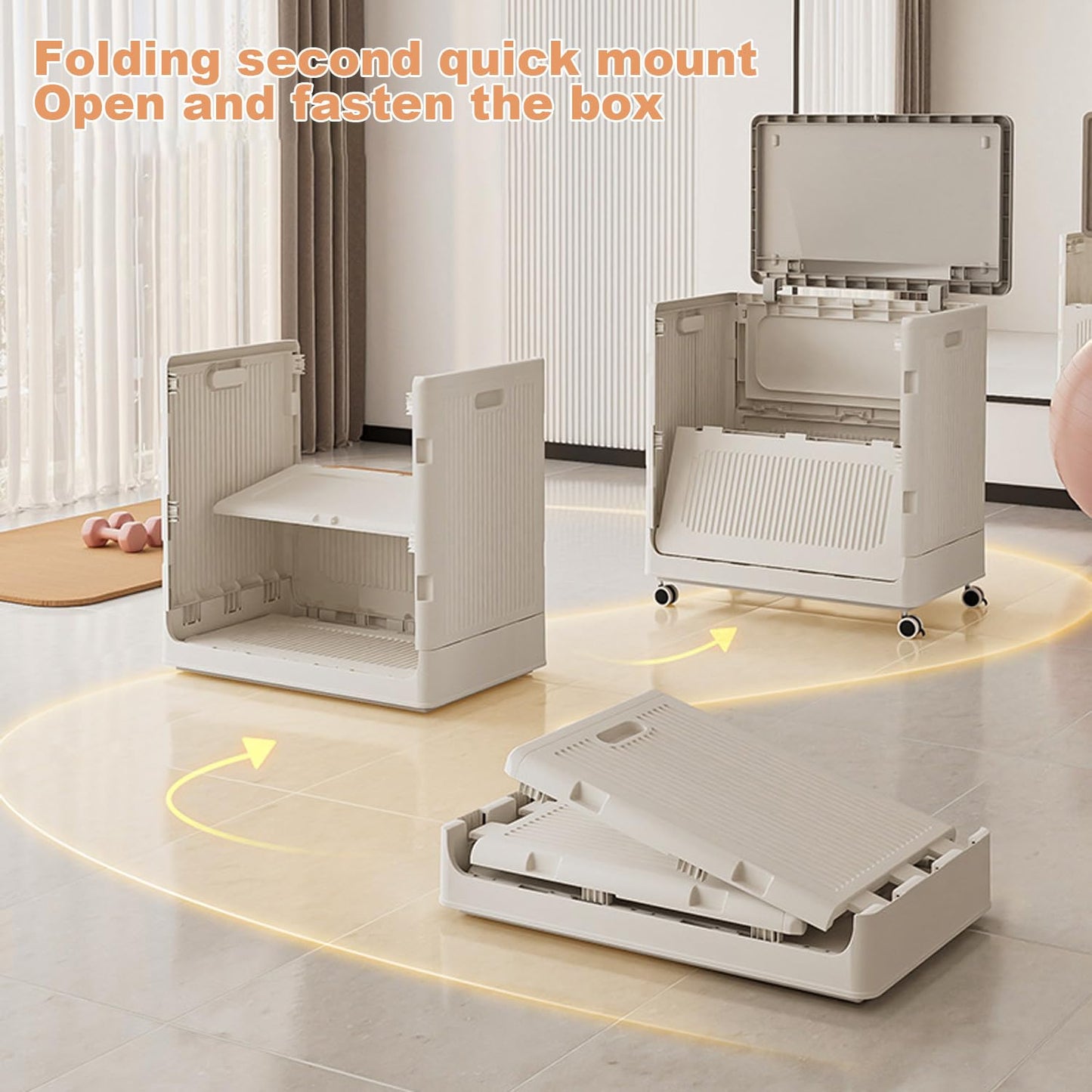 YardGo Dirty Laundry Basket, Laundry Hamper with Lid and Wheels, Rolling Laundry Basket, Waterproof Outdoor Box Storage- Ideal for Clothes Toys Storage, for Laundry, Kids Room, Home Gym(Cream Grey)