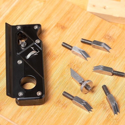 Saker Sakerplus Chamfer Plane-Woodworking Edge Corner Flattening Tool,Edge Corner Plane with 6 Cutter Heads,Chamfering Planer Suitable for Edge Trimming of Wood, Edge Corner,Carpenter Tools