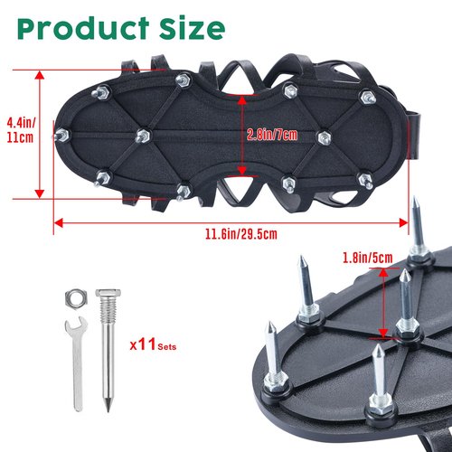 Doidiyi Professional Lawn Aerator Shoes with Spiked Design &Adjustable Wrap Lacing-Flexible Bendable Sole for Natural Walking,Ergonomic Gardening Tools for Professional Landscapers & Homeowners