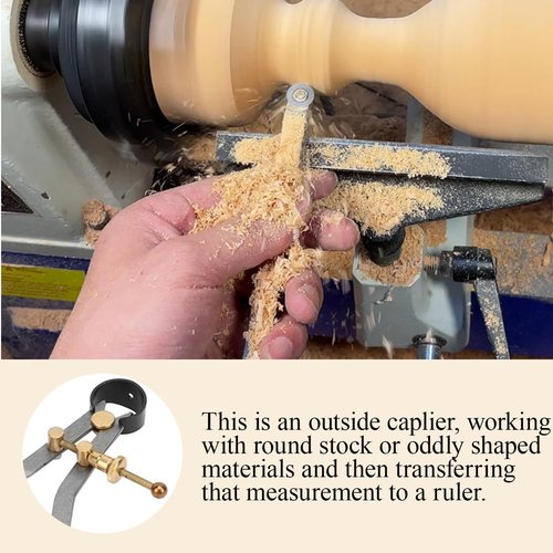 Yuecoom Outside Spring Caliper, Caliper Measuring Tool, Digital Boomerang Leg External Spring Divider Set Measuring Tool for Woodworking Turning Lathe Projects(190mm / 7.5in)