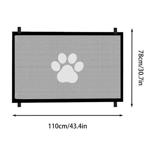 Cat Dog Gate Indoor-Tall Adjustable Pet Gate with Breathable Mesh Screen,Flexible Pet Gates for Stairs No Drilling Antis Fence,Pet Gates Easy Install Stairs & Doorways (110cm)