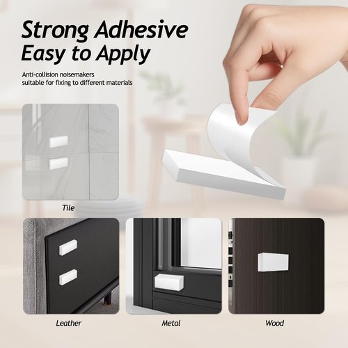 20 Pcs EVA Foam Headboard Stoppers for Wall Protection - 15mm & 5mm Thick Furniture Bumpers, Bed Frame Noise Reducers, Anti-Shake Wall Pads for Headboard and Couch (White)