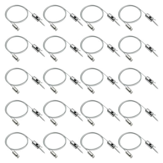 HAMRVL 20-Pack Hexagon Garage Lights Lighting Suspension Cables Kit - 3.28ft/1M Hexagon LED Lights Adjustable Steel Hanging Chain, Light Suspension Kit for Hexagon Lights Aquarium Lights, Load 6.6 lb
