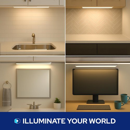 KastLite Under Cabinet Light Cover Replacement Sample Pack | 2" White Acrylic Undercabinet Lens Diffuser | All 8 Shapes Included for Fit Testing