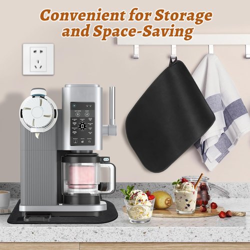 Sliding Pad for Ninja Creami Swirl NC700 & NC701 – Non-Slip Countertop Mat for Ice Cream Maker – Easy Slide & Stability – Essential Accessory for Ninja Creami Machines (11.8x7.87 Inch)