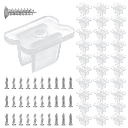 30Pcs Led Light Clips, Waterproof LED Strip Mounting Clips Holder with Screws, LedLightStrip Clip for 5mm to 6mm LEDStrip Lighting