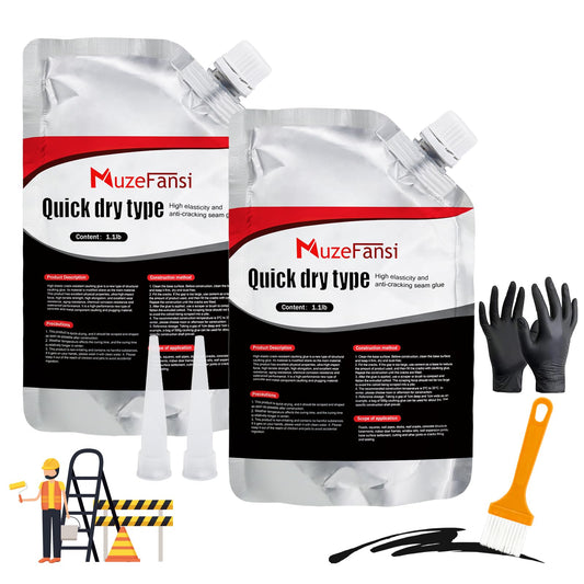 Slab Crack Repair Sealant, Quick-Drying Repair Sealant, Waterproof Concrete Filler, Weatherproof Caulk for Pavement & Sidewalks (2 Pcs,2.2LB)