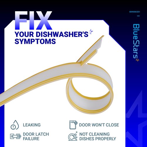 BlueStars 809006501 Dishwasher Bottom Door Gasket Replacement Part – Compatible for Frigidaire Kenmore Electrolux Dishwashers - Replaces 154576501 154297601 PS9495545 AP5809675
