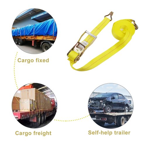 4 Pack 2" x27' Ratchet Strap Tie Down 10000lbs J Hook,Heavy Duty Tie-Down Ratcheting Cargo Truck Straps Wire Hook Ends, J-Hook Ratchet Strap TieDowns KJE