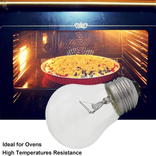 Oven Light Bulb 40 Watt Appliance Light Bulb, High Temperature 300 Degree Resistant Appliance Bulb for Oven, Stove, Refrigerator, Microwave Range Hood Lava Lamp E26 Medium Base, A15 (4-Pack)