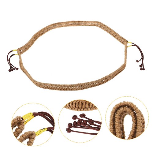 POPETPOP 1pc Handmade Rope for Ethereal Drum Decoration Light Brown Decorative Rope for Craft and Drum Use Suitable for Hand Pan Drum