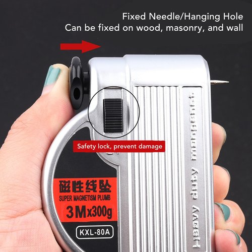 Magnetic Plumb Bob, Alloy Steel Wire Hammer Automatic Hanging Wire Hammer Drop Vertical Measurement Tool for Construction Industry House Decoration