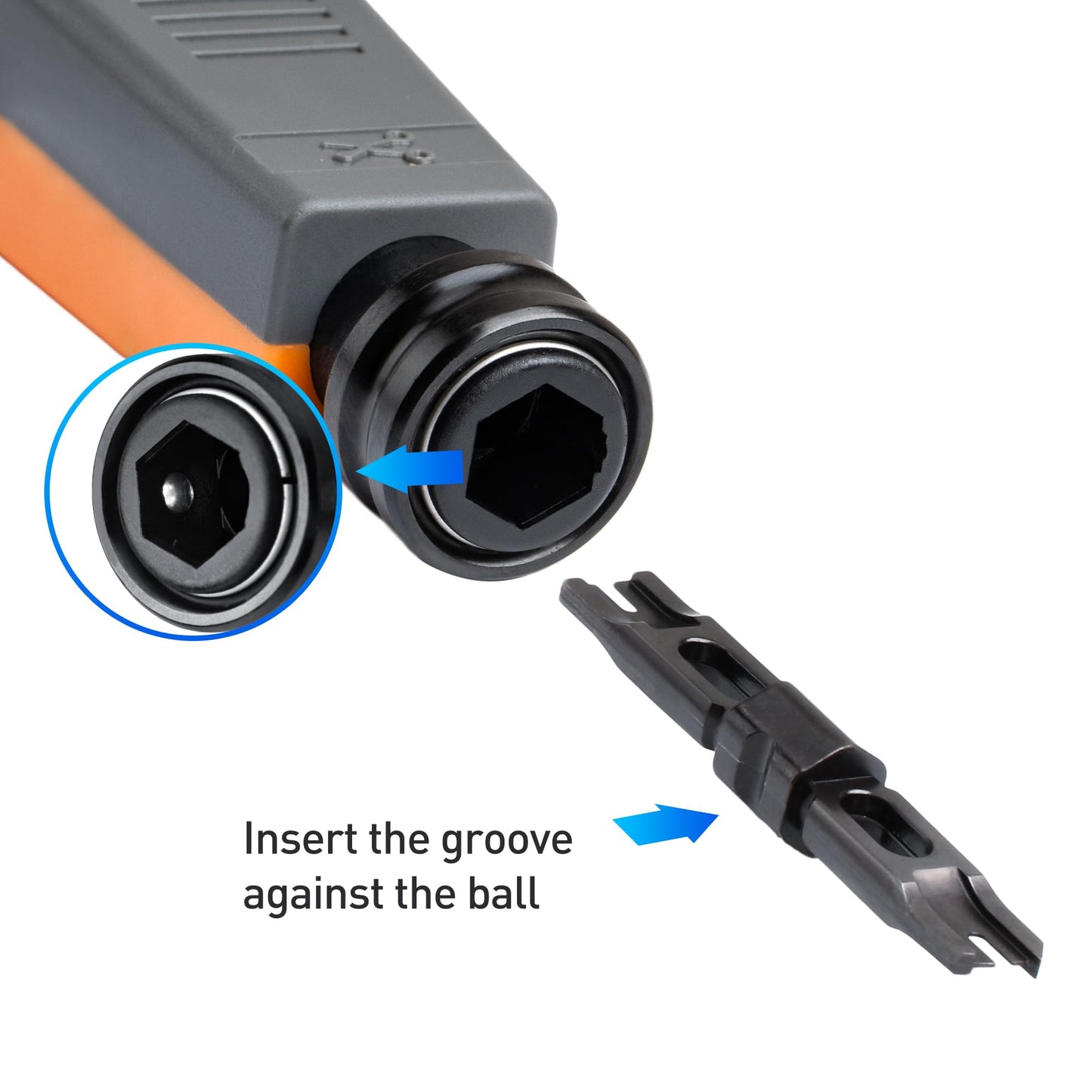 Cable Matters 110 Punch Down Tool with 110 Blade, Ethernet PunchDown Tool, Keystone Punch Down Tool for Cat 8, Cat 7, Cat 6A, Cat 6, Cat 5e, Cat 5 Network