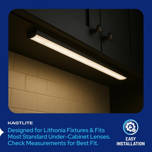 KastLite Under Cabinet Light Cover Replacement Sample Pack | 2" White Acrylic Undercabinet Lens Diffuser | All 8 Shapes Included for Fit Testing