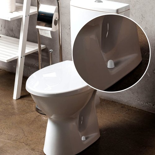 Blulu 32 Universal Toilet Bolt Caps Plastic Round Push On Toilet Bowl Covers with Extra Washers, 1.45 Inch Height