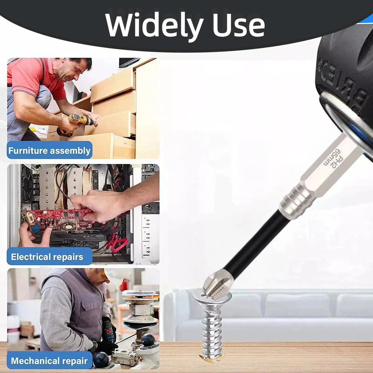 27PCS Magnetic Screwdriver Bits, Slide Each Drill Bit, High-Performance Magnetic Drill Bit Set with Anti-Slip Kit for Home Improvement, Upgrade Strong Magnetic Durability Screwdriver Drill Bit Set