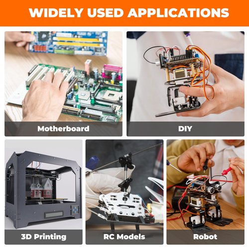 Noxtren Crimping Tool Connector Kit, Compatible with JST-XH 2.5mm/2.54mm, 22-Size Connector Set, 28–18 AWG Ratcheting Crimper, Fits KF2510, Molex, TE, for DIY, RC & Prototyping Projects