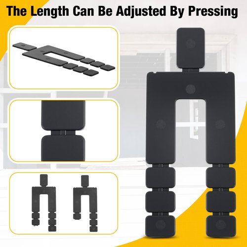 Otoolling 1000 Pcs 1/16" x 3-1/2" Stack Shims Bulk Stackable Black Shims for Windows & Doors