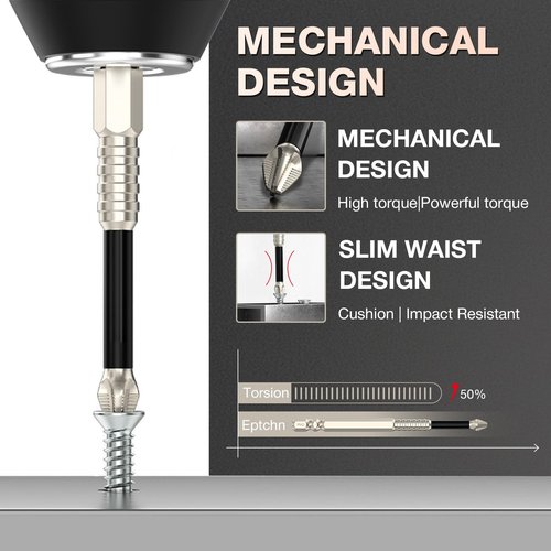 Eptchn MagFixer High-Magnetic Screwdriver Drill Bit Set, 2025 New k5 Impact Resistant Non Slip Bit, Anti Slip Screwdriver Bits for Dry Wall, Sheetrock (6pc)