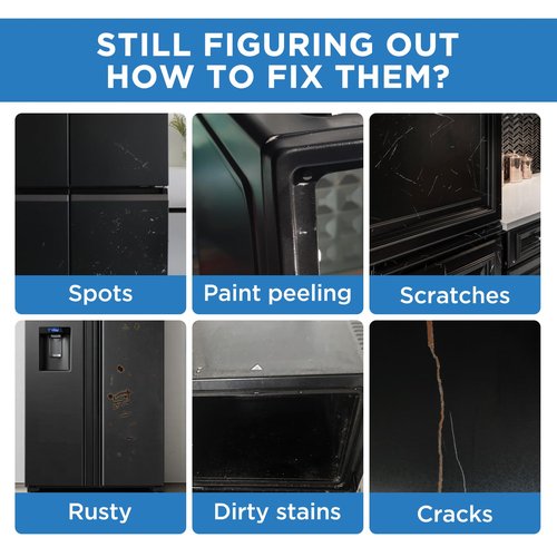 SENVEN Appliance Paint Appliance Touch Up Paint High-Gloss Black Surface Touch Up Paint Pen Scratch Repair for Appliances Refrigerator Metal Surfaces Dishwasher Dryer Microwave Washers
