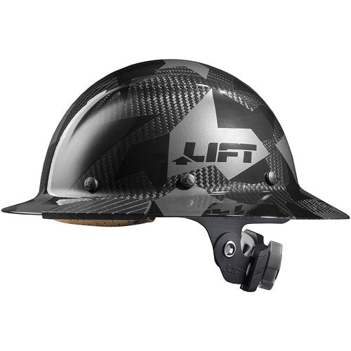 LIFT SAFETY DAX Carbon Fiber Full Brim Hard Hat | Lightweight, Impact-Resistant Construction | Premium 6-Point Suspension for All-Day Comfort | Black Camo