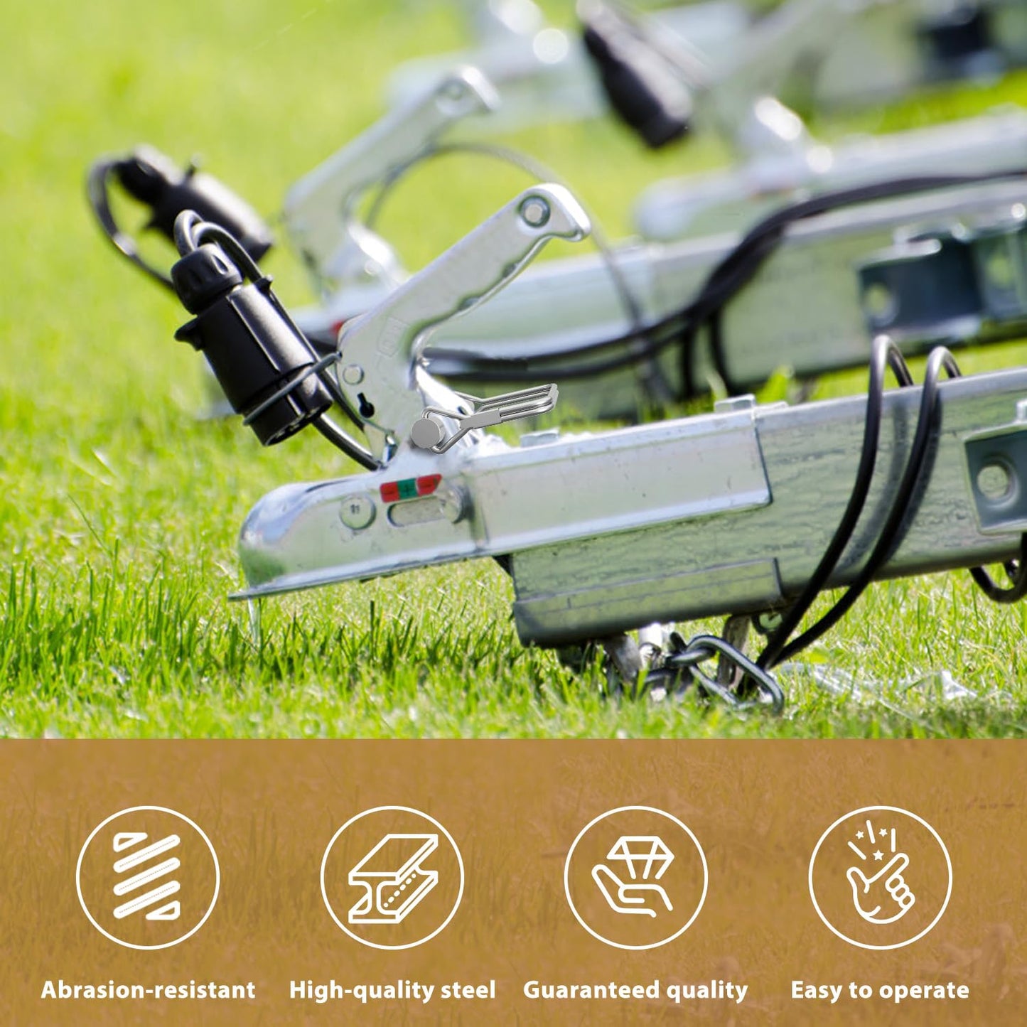 XOOL 22PCS Shaft Locking Pin, Zinc-Plated Heavy Duty Safety Pins, Trailer Coupler Pins, Square & Arch Shapes, Premium Carbon Steel